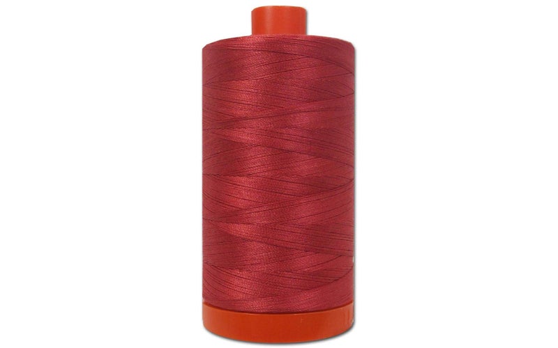 Aurifil Mako Cotton Thread Solid 50wt 1422yds Red Peony - Image 1